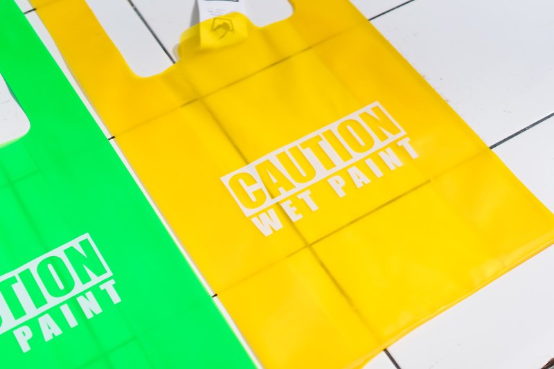 塑料袋/小心油漆未干/黄色 - 其他 - 塑料 黄色