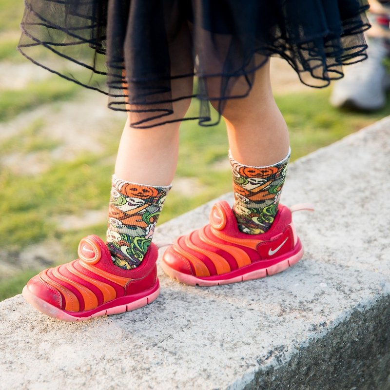 【Halloween】小童袜 - Halloween - 袜子 - 环保材料 橘色