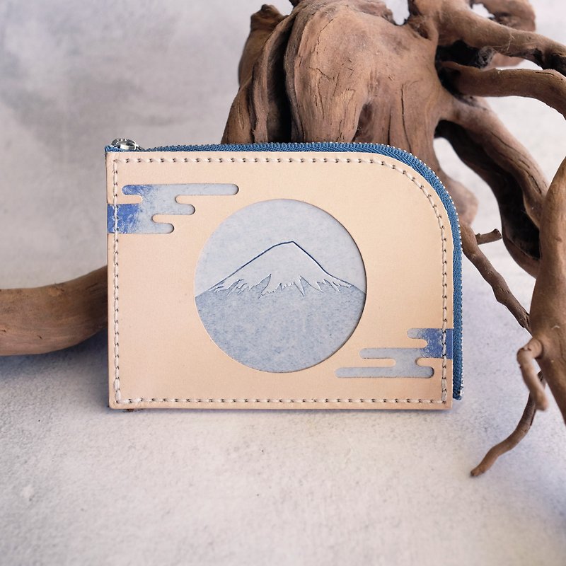 富士山拉链零钱包 | 手缝皮革材料包 | BSP155 - 皮件 - 真皮 