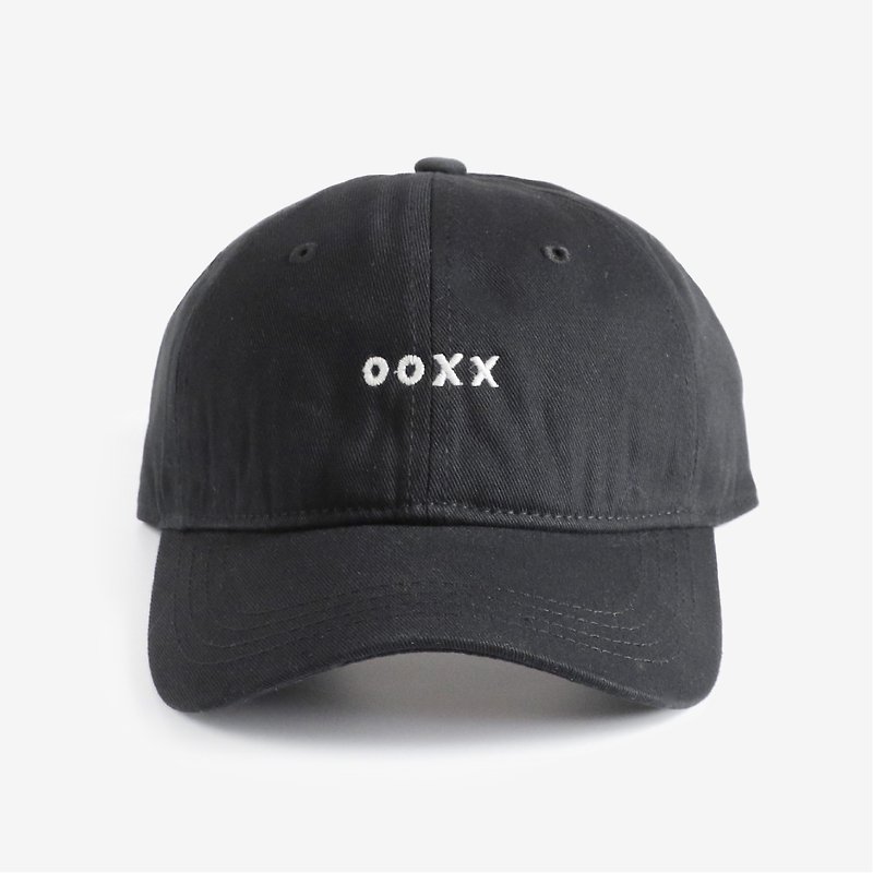 OOXX棒球帽 - 帽子 - 棉．麻 黑色