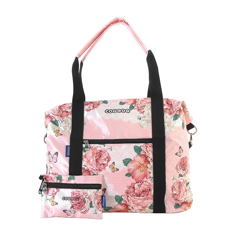 千鸟玫瑰| 旅行袋 | 大容量 | 肩背包 | 斜背包 | 手提包 - 侧背包/斜挎包 - 防水材质 粉红色