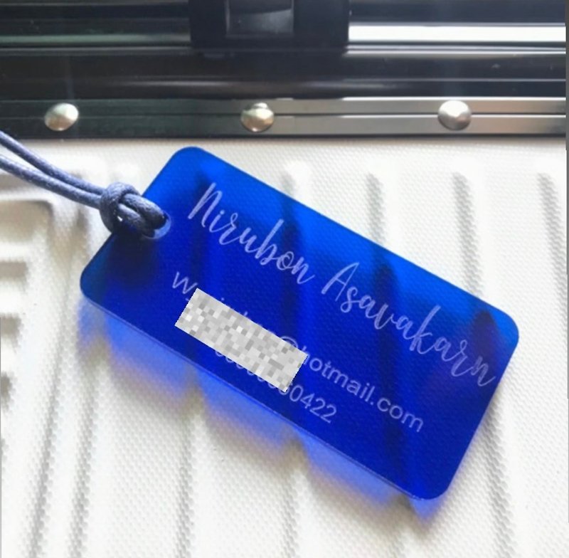 Rectangle Luggage Tag  |  Luggage Tags | Luggage Tag Personalized (1 piece) - 行李箱/行李箱保护套 - 压克力 