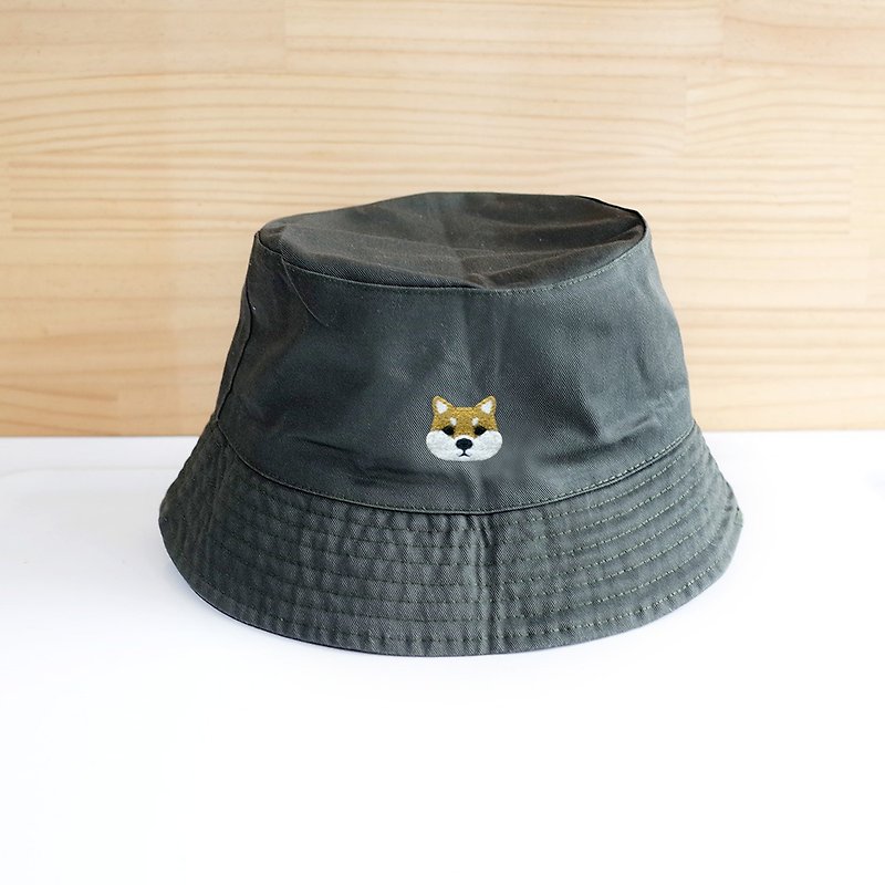 【Q-cute】帽子系列-渔夫帽-狗头、猫头、兔头-加字/定制化 - 帽子 - 棉．麻 多色
