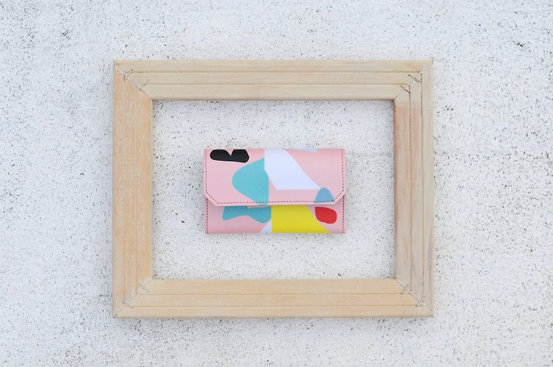 小纸包/卡片零钱包 - 涂鸦系列-粉红山谷 - 零钱包 - 纸 粉红色