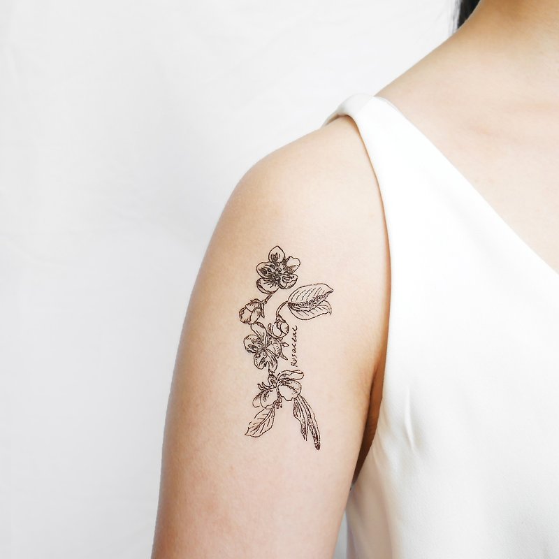 花环 刺青贴纸 一套4款 纹身 - 纹身贴 - 纸 黑色