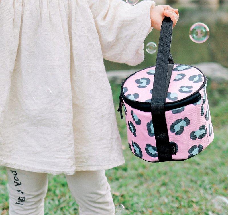 圆圆桶 |可爱造型便当袋/保温袋 粉色 - 便当盒/饭盒 - 环保材料 粉红色