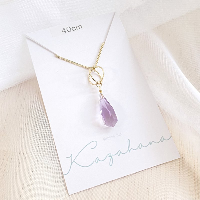 アメシストのネックレス - 项链 - 半宝石 紫色