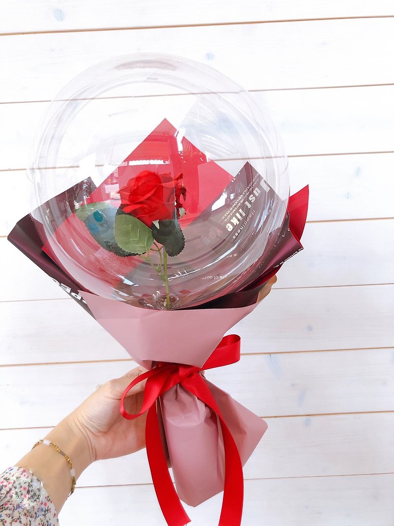 韩式迷你气球花束 经典浪漫红玫瑰/情人节礼物/开幕礼/毕业礼物 - 其他 - 其他材质 红色
