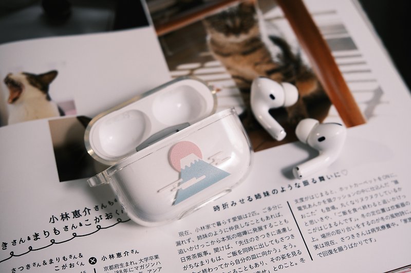 富士山与太阳 防摔Airpods Case - 耳机 - 塑料 透明