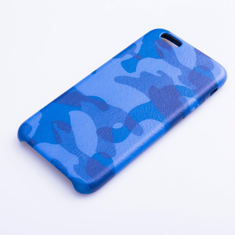 AOORTI :: Apple iPhone 6/6s 4.7寸 手工皮革手机壳 - 蓝迷彩 - 手机壳/手机套 - 纸 蓝色