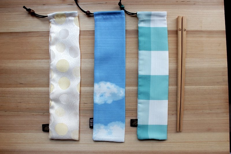 束口筷袋。简约风格款 - 筷子/筷架 - 棉．麻 白色
