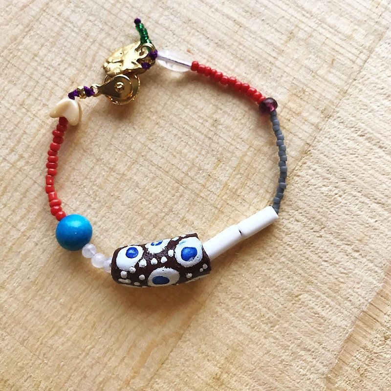 ［ Cat and Mice • Beads beat Beads］ bracelet collection-008原始内心。 - 手链/手环 - 压克力 多色