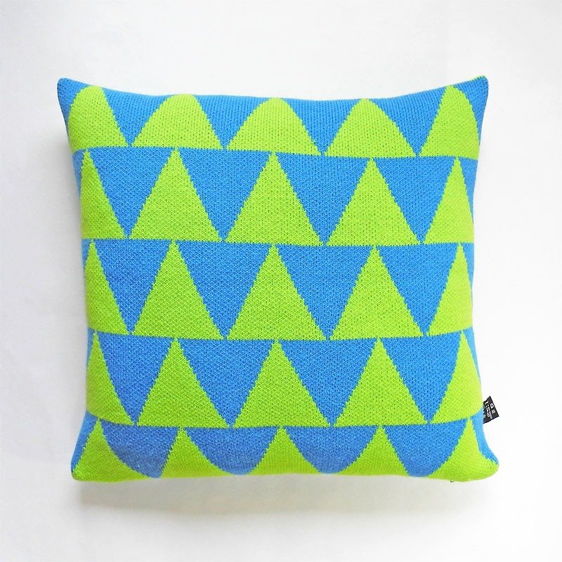 针织几何抱枕套 - 枕头/抱枕 - 聚酯纤维 绿色