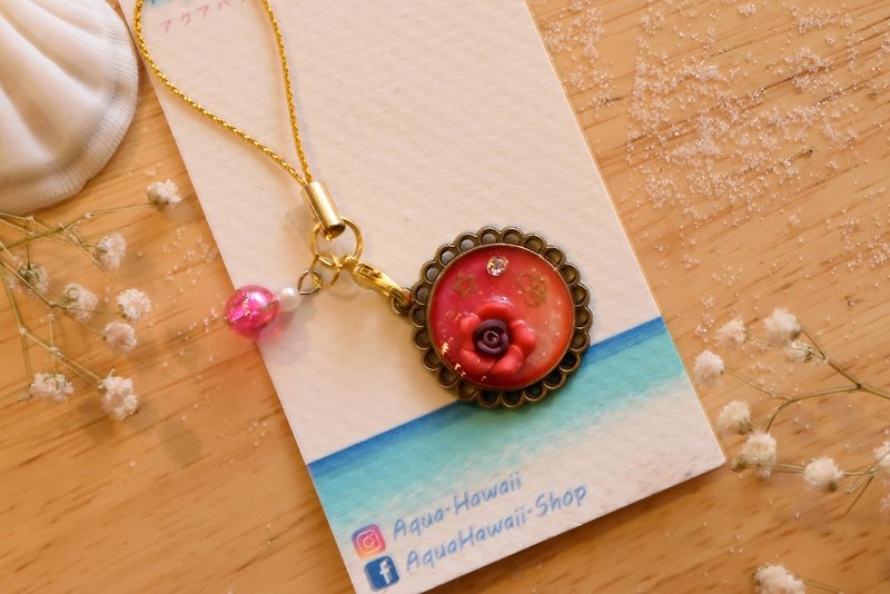 CUTE Beauty & Adorable for Endearing best gift Red Rose Key Chain Ring Charm - 耳环/耳夹 - 其他材质 红色