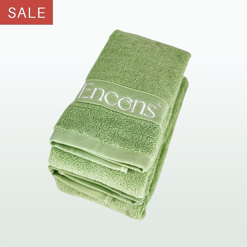 北欧风情洗沐洗脸毛巾 - 静谧绿 | 厚实亲肤 | 100%纯棉 - 毛巾浴巾 - 棉．麻 绿色