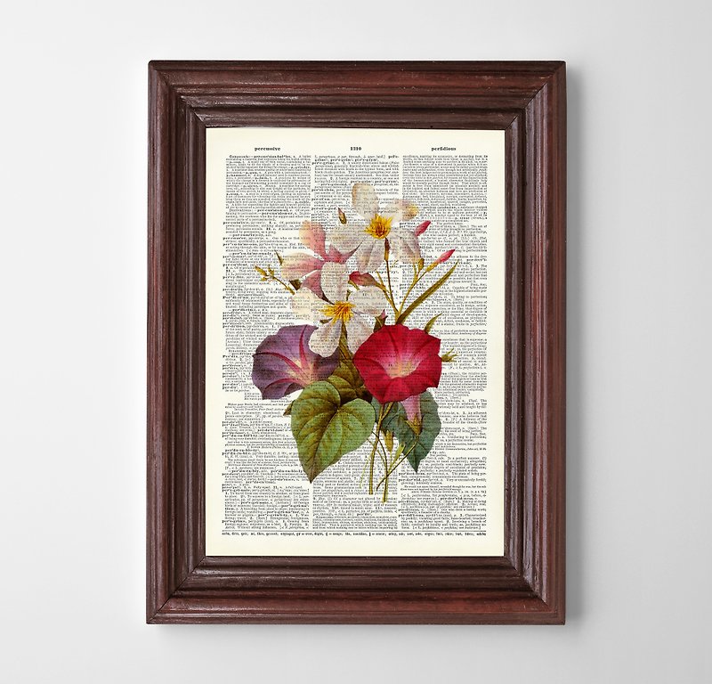 floral print (1) 可定制化 挂画 海报 - 墙贴/壁贴 - 纸 