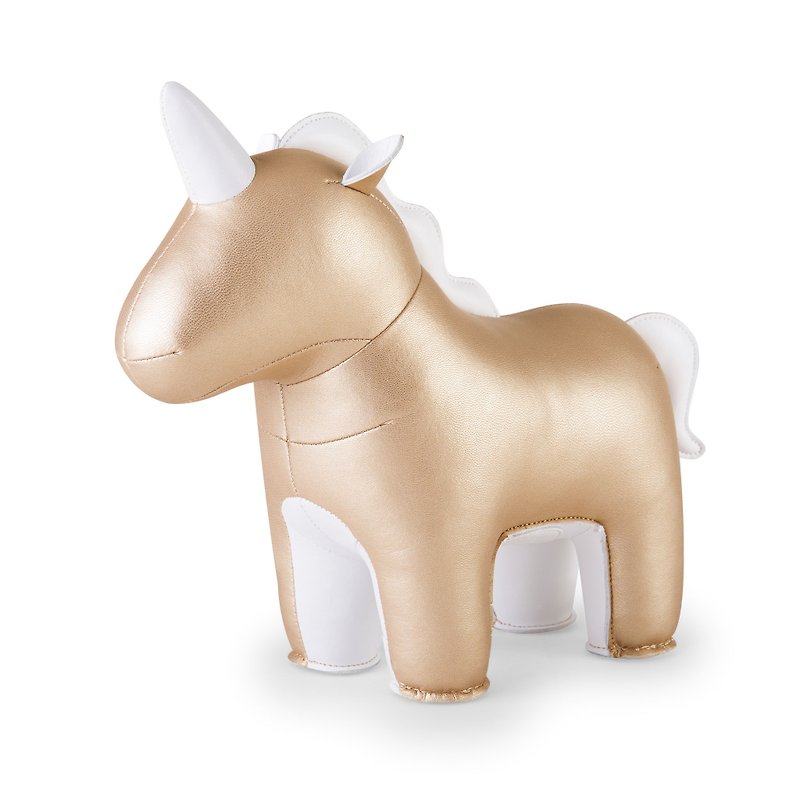 Zuny - Unicorn Nico 独角兽造型动物书挡 - 摆饰 - 人造皮革 多色