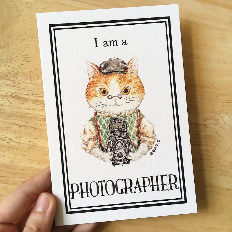 我的志愿: 猫猫摄影师 明信片 - 卡片/明信片 - 纸 多色