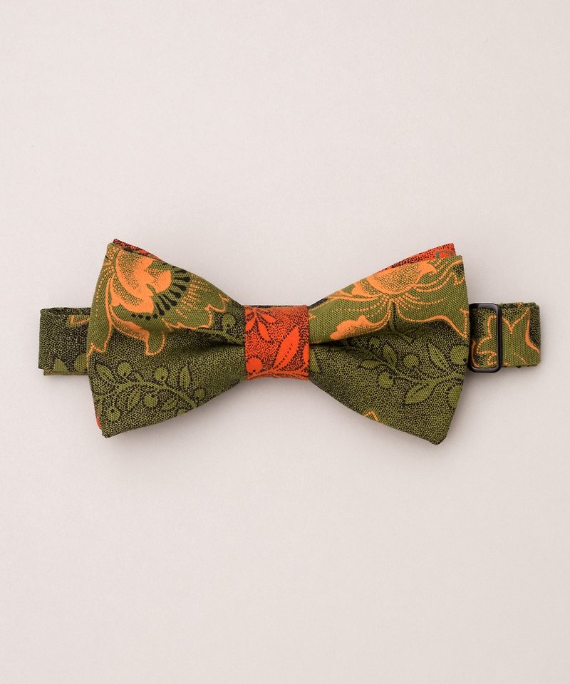 MIX FLOWER BOW TIE - 领带/领带夹 - 棉．麻 绿色