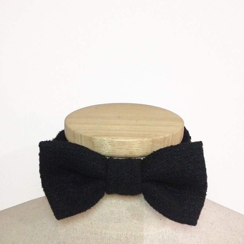 Bow Tie BLACK - 领带/领带夹 - 棉．麻 黑色