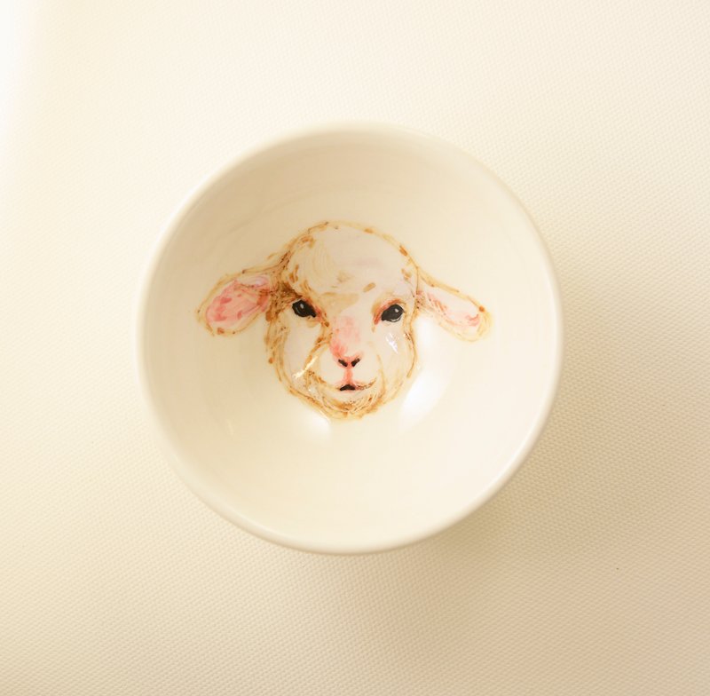 手绘小茶杯-12生肖小杯 羊 - 茶具/茶杯 - 瓷 白色