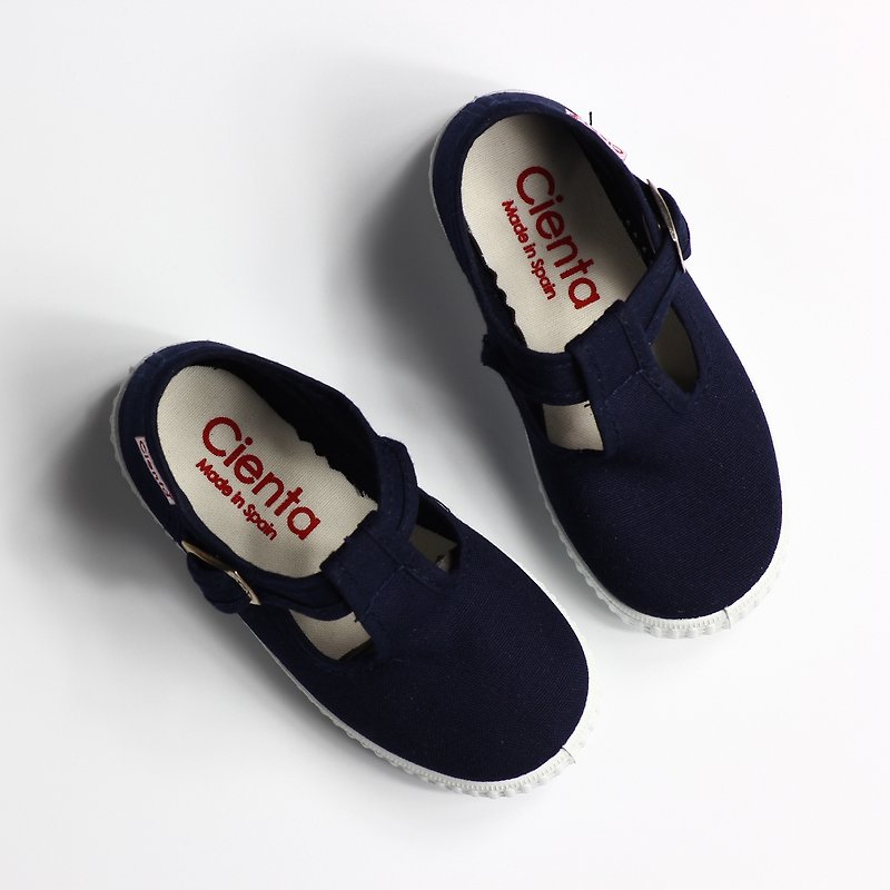 西班牙国民帆布鞋 CIENTA 51000 77深蓝色 大童、女鞋尺寸 - 女款休闲鞋 - 棉．麻 蓝色