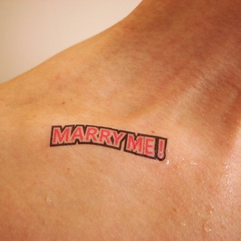 求婚小物 / MARRY ME / 刺青贴纸 - 摆饰 - 纸 粉红色