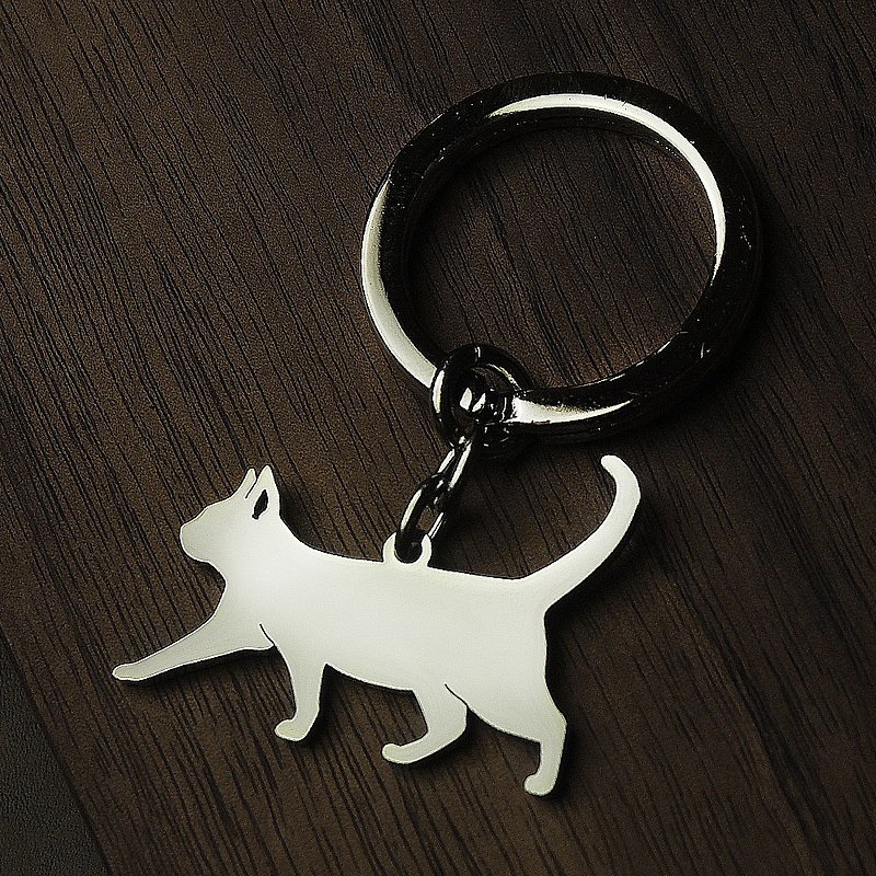 【Loveit】不锈钢钥匙圈 镂空造型狗牌 - 钥匙链/钥匙包 - 其他金属 银色