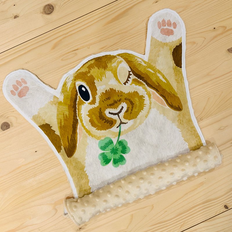 【兔年周岁礼】热销补货_日本兔子造型颗粒豆毯_含礼盒包装 - 满月礼盒 - 棉．麻 咖啡色