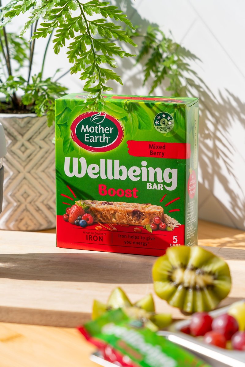 【寿满趣】Mother Earth新西兰营养蛋白威力棒200g(综合莓果x4盒) - 零食/点心 - 其他材质 