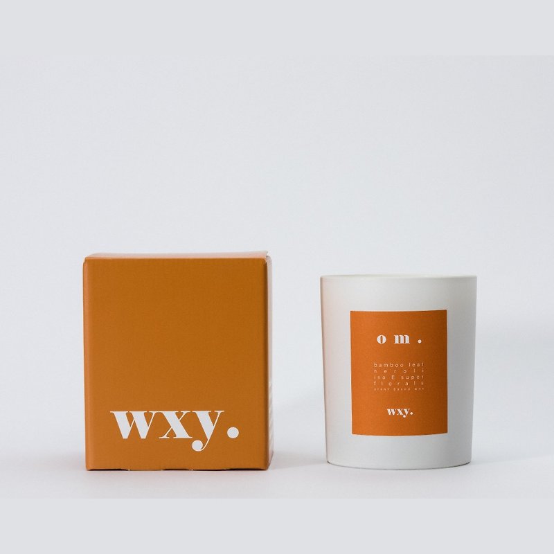 【英国 wxy】经典蜡烛- om. 竹叶 & 橙花 /200g - 蜡烛/烛台 - 玻璃 橘色