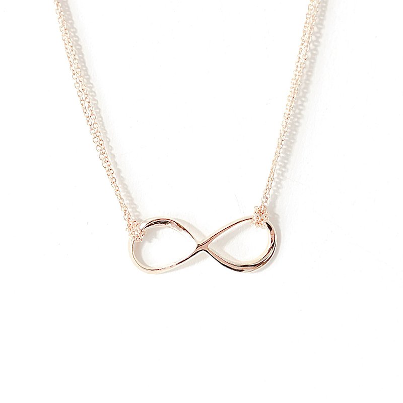 爱。无限 项链 Infinity。Love Necklace - 项链 - 其他金属 金色