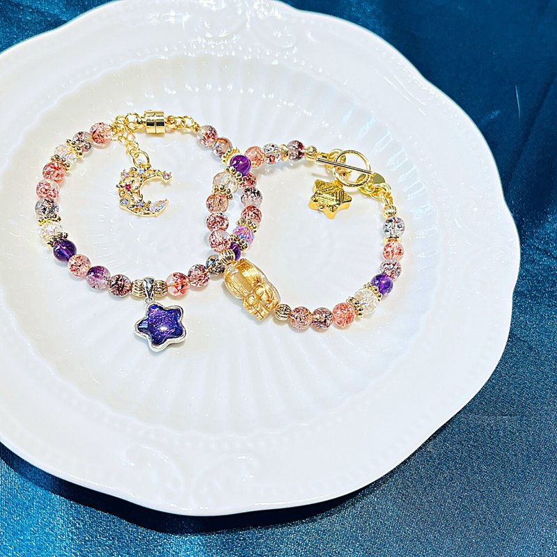 carina accessories 开运 能量 水晶 饰品 手链 限量版 超七 - 手链/手环 - 水晶 粉红色
