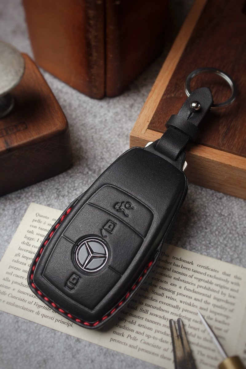 【现货版】奔驰 Benz A250 C300 W205 W213 汽车钥匙包钥匙皮套 - 钥匙链/钥匙包 - 真皮 
