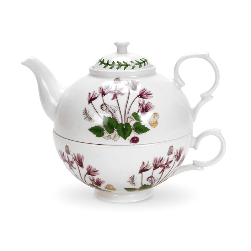 Portmeirion-Botanic Garden经典植物园系列-二合一壶杯组 - 茶具/茶杯 - 瓷 白色