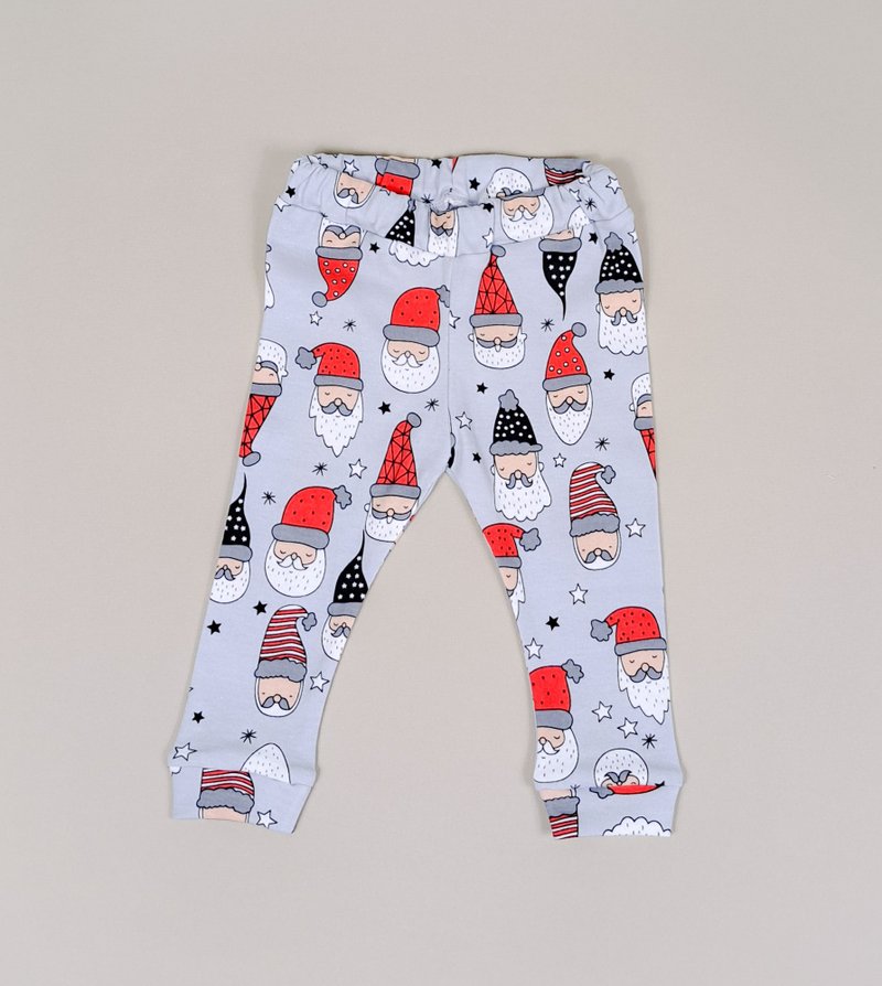 Christmas baby leggings, baby girl pants, baby boy pants, Holiday baby pants - 童装裤 - 棉．麻 多色