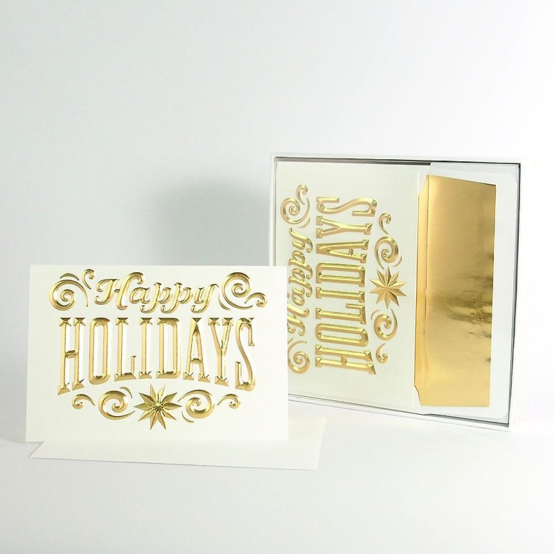 华丽假期  耶诞盒卡8入【Hallmark-卡片 圣诞节系列】 - 卡片/明信片 - 纸 金色