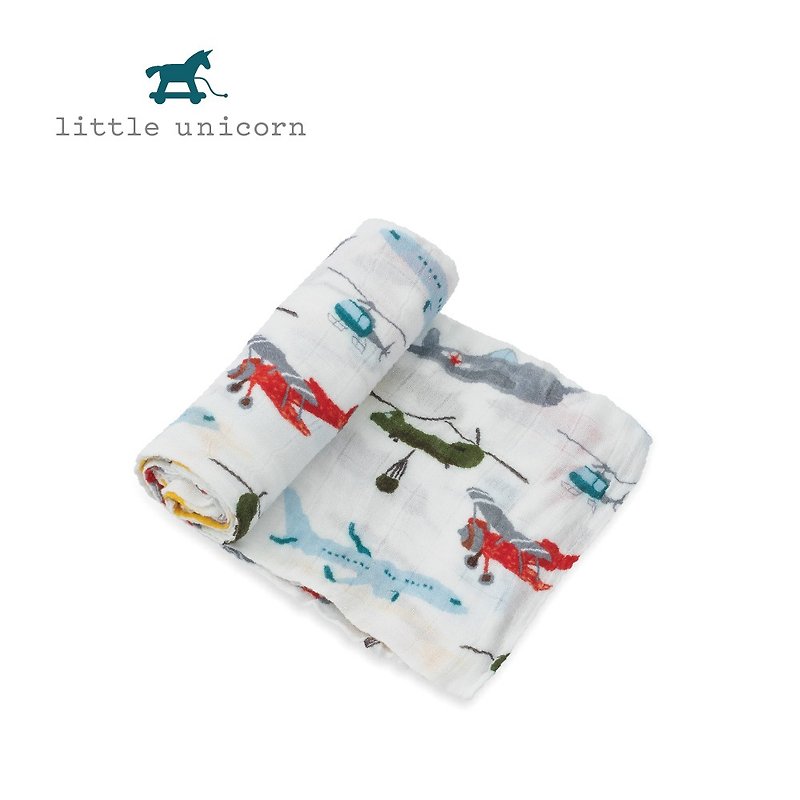 Little Unicorn 竹纤维纱布巾单入组 飞机总动员 - 其他 - 其他人造纤维 白色