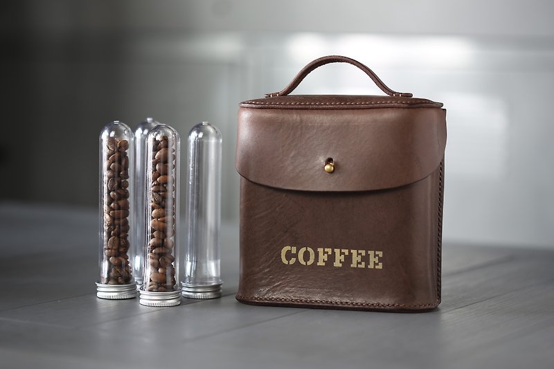 COFFEE 1000咖啡独享随行鞄 订制牛革外出携行包 二战德军风格 - 其他 - 真皮 咖啡色
