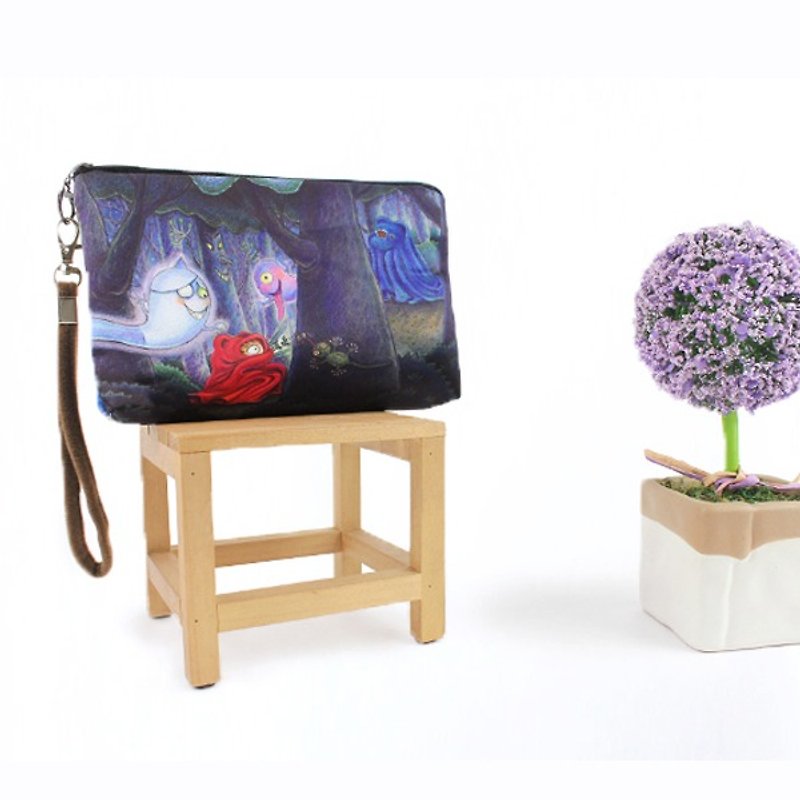 故事化妆包 – 森林里的红鬼和蓝鬼AO-1607-4D - 化妆包/杂物包 - 其他材质 紫色