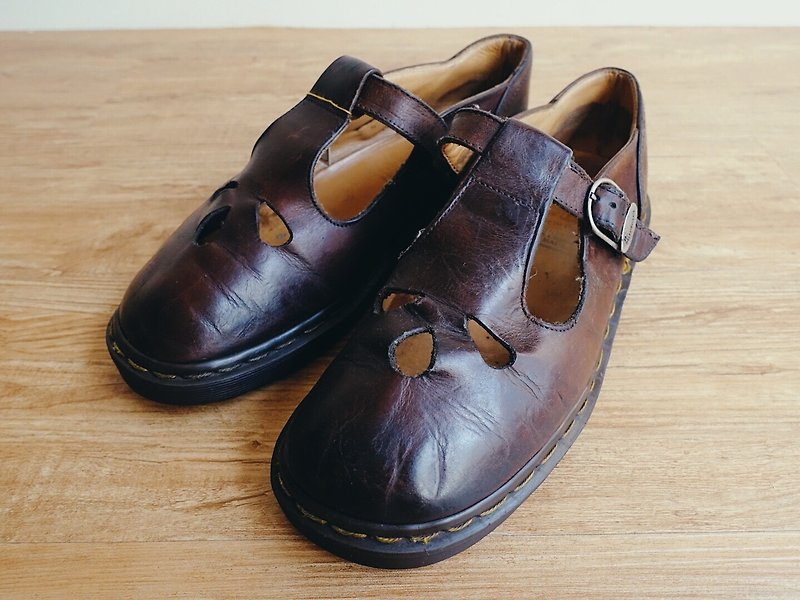 Vintage 鞋款 / Dr.Martens 马汀大夫 / 玛莉珍皮鞋 no.4 - 女款皮鞋 - 真皮 咖啡色