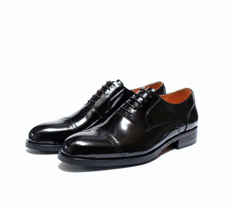 Classic type 4.0 Captoe Oxford - 男款休闲鞋 - 真皮 黑色