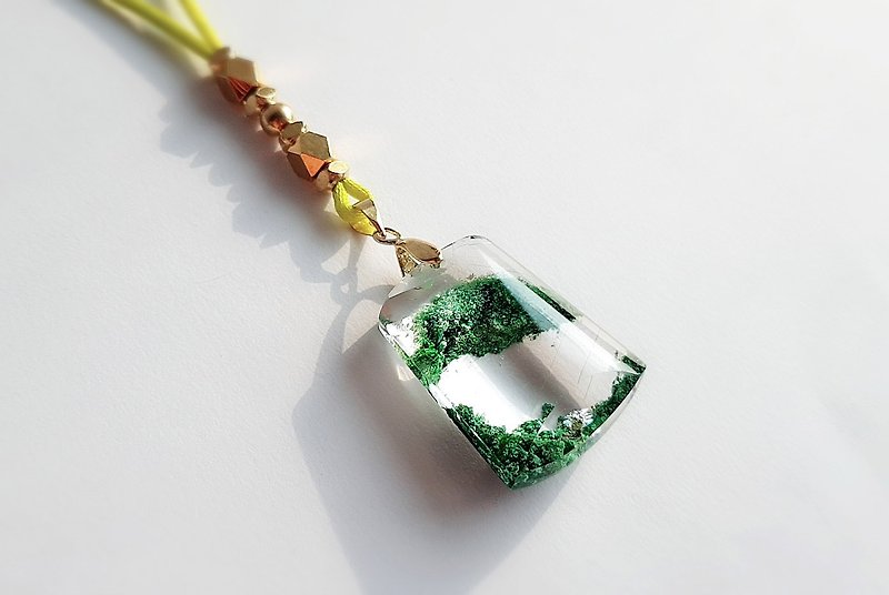 宝石系 ‧ 精灵 天然矿石 绿幽灵水晶 ‧ 项链 - 项链 - 宝石 绿色