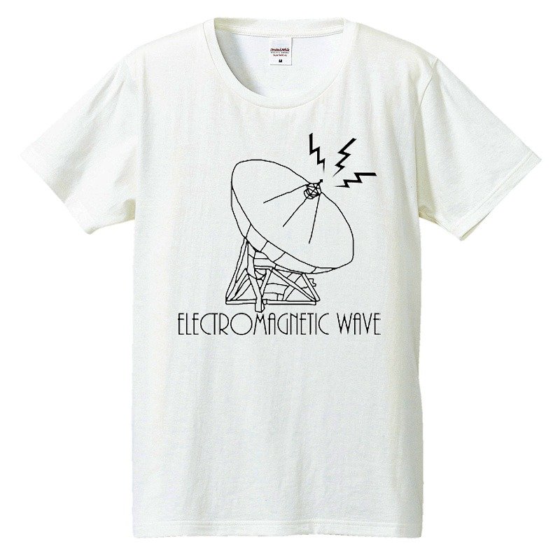 Tシャツ / Electromagnetic wave - 男装上衣/T 恤 - 棉．麻 白色