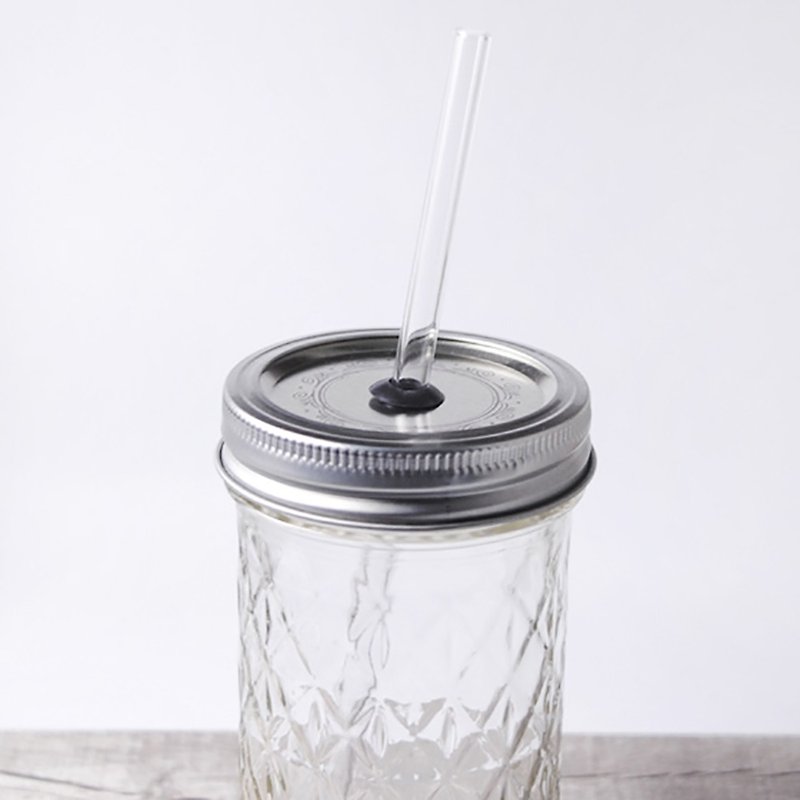 25cm (口径0.7cm) 平口 玻璃吸管 不含玻璃罐 (附赠清洁刷) - 随行杯提袋/水壶袋 - 玻璃 咖啡色