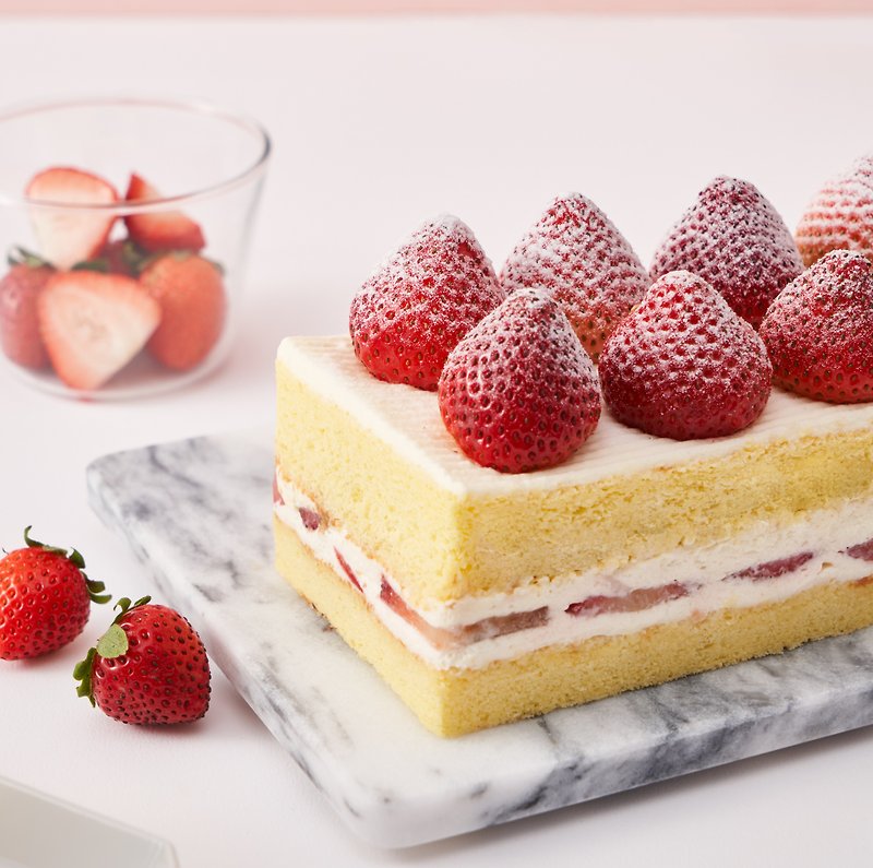 【1%bakery限门市自取】纯。生奶油草莓蛋糕 - 蛋糕/甜点 - 新鲜食材 粉红色