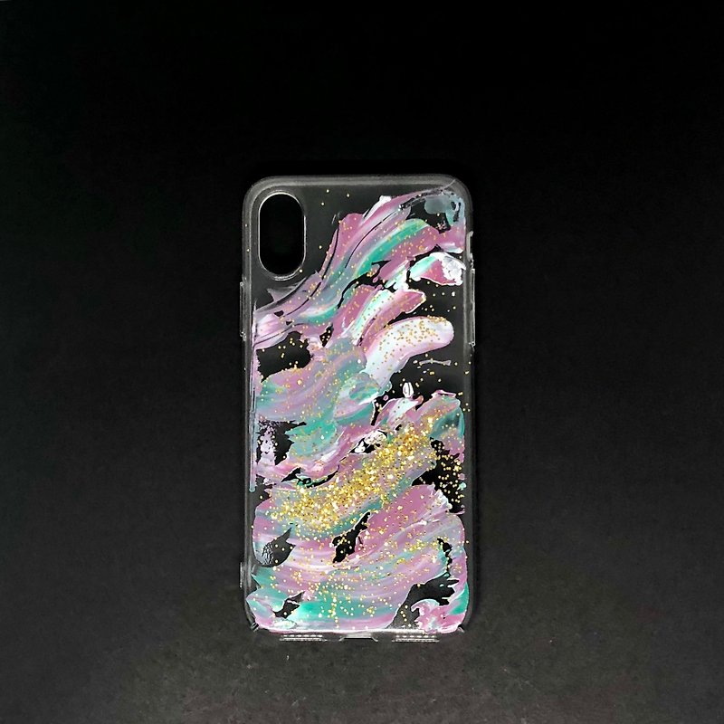 Acrylic 手绘抽象艺术手机壳 | iPhone X/XS | FUN I - 手机壳/手机套 - 压克力 粉红色