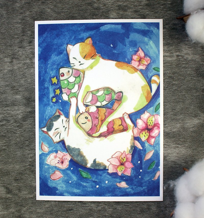 【猫咪的白日梦】明信片 - 卡片/明信片 - 纸 