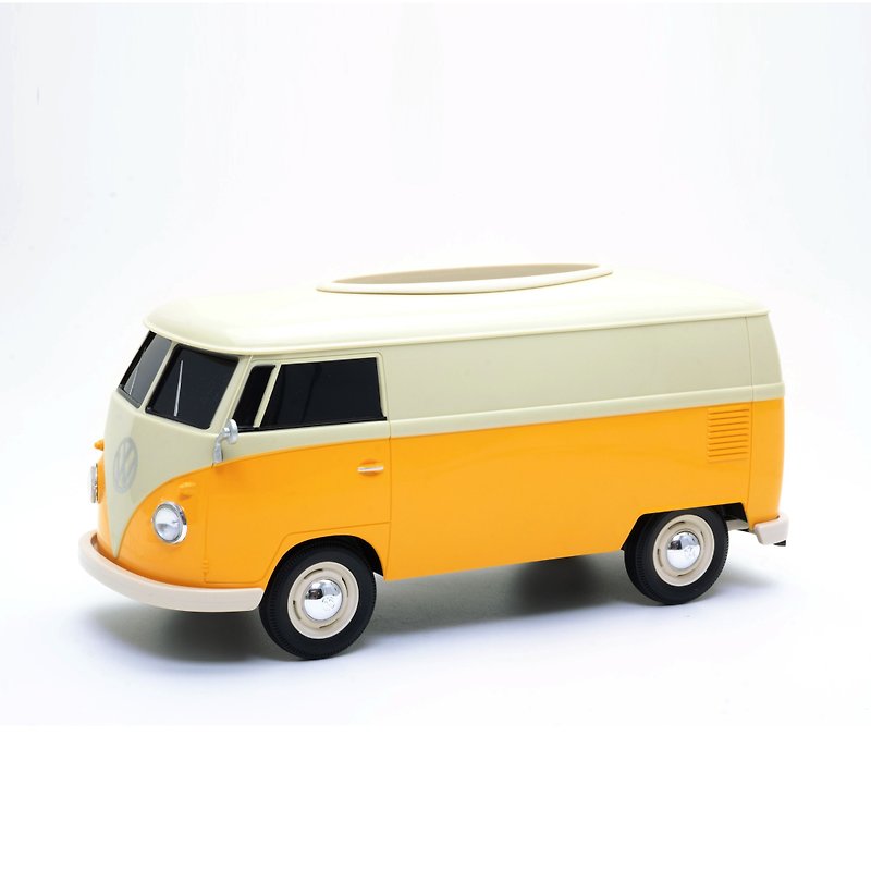 【经典传奇贩售】米白黄双色版VW T1露营面包车收纳盒 纸巾盒 - 收纳用品 - 塑料 橘色