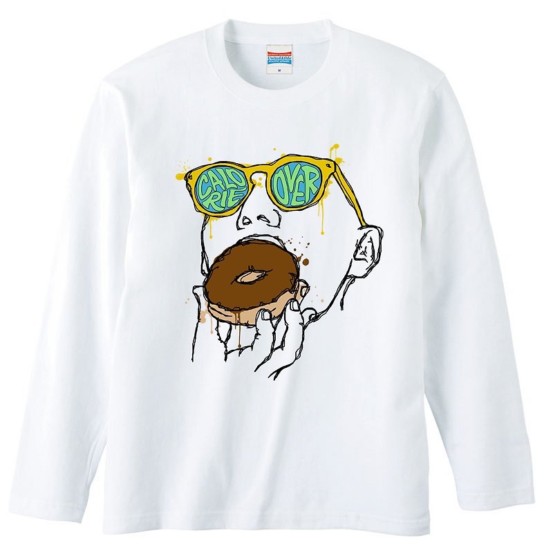 ロングスリーブTシャツ / Calorie over / Doughnut 2 - 男装上衣/T 恤 - 棉．麻 白色